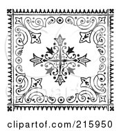 Royalty Free RF Clipart Illustration Of A Decorative Square Design
