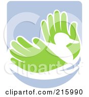 Poster, Art Print Of Pair Of Hands Holding A Duck