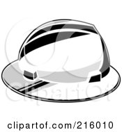 Royalty Free RF Clipart Illustration Of A White Lineman Helmet
