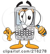 Poster, Art Print Of Modern Smart Phone Character Using A Magnifying Glass