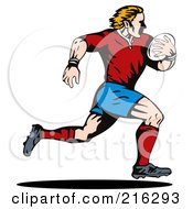 Poster, Art Print Of Rugby Football Player - 70