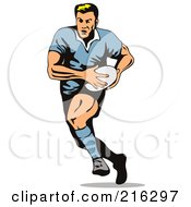 Poster, Art Print Of Rugby Football Player - 14