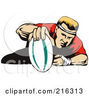 Poster, Art Print Of Rugby Football Player - 7