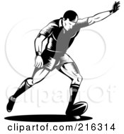 Poster, Art Print Of Rugby Football Player - 58