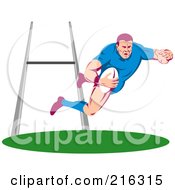 Poster, Art Print Of Rugby Football Player - 9