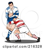 Poster, Art Print Of Rugby Football Players In Action - 5