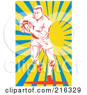 Poster, Art Print Of Rugby Football Player - 60
