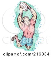 Poster, Art Print Of Rugby Football Player - 55