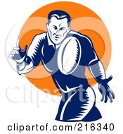 Poster, Art Print Of Rugby Football Player - 44