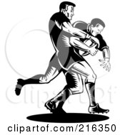 Poster, Art Print Of Rugby Football Players In Action - 6