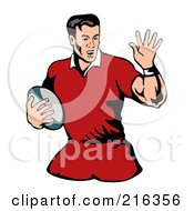 Poster, Art Print Of Rugby Football Player - 69