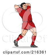 Poster, Art Print Of Rugby Football Player - 3