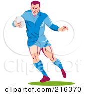 Poster, Art Print Of Rugby Football Player - 63