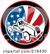 Royalty Free RF Clipart Illustration Of A Retro Soap Box Racer 6
