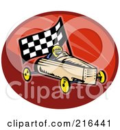 Royalty Free RF Clipart Illustration Of A Retro Soap Box Racer 2