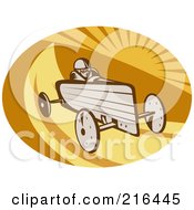 Royalty Free RF Clipart Illustration Of A Retro Soap Box Racer 4