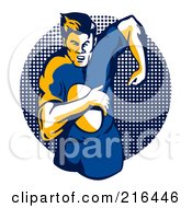 Poster, Art Print Of Rugby Football Player - 33