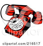 Poster, Art Print Of Red Retro Telephone