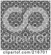 Royalty Free RF Clipart Illustration Of A Seamless Background Pattern Of Black And White Circles
