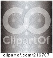 Poster, Art Print Of Background Of Silver Floral Patterns With Darkened Sides