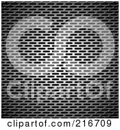 Royalty Free RF Clipart Illustration Of A Background Of Slotted Metal On Black