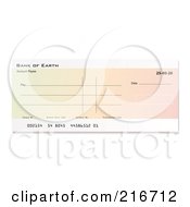Blank Gradient Bank Check