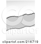 Royalty Free RF Clipart Illustration Of Pieces Of Gray Ripped Paper by michaeltravers