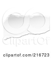 Royalty Free RF Clipart Illustration Of A Torn Piece Of White Paper On White by michaeltravers #COLLC216723-0111