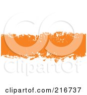 Royalty Free RF Clipart Illustration Of A Grungy Orange Ink Splatter Banner On White