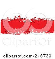 Royalty Free RF Clipart Illustration Of A Grungy Red Ink Splatter Banner Over White