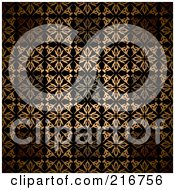 Poster, Art Print Of Seamless Background Of Golden Victorian Styled Squares