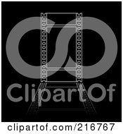 Poster, Art Print Of Black And White Film Strip Horizontal And Vertical On Black