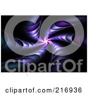 Poster, Art Print Of Purple Rotating Spectrum Fractal On Black