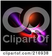 Poster, Art Print Of Red Orb With Colorful Fractals On Black
