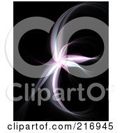 Royalty Free RF Clipart Illustration Of A Pale Pink And Blue Fractal Flare On Black