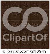 Poster, Art Print Of Background Of Dark Chocolate Squares