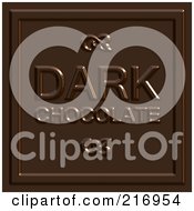 Poster, Art Print Of Dark Chocolate Square With Text On It