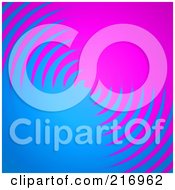 Royalty Free RF Clipart Illustration Of A Half Blue Half Pink Spiral Background