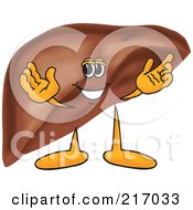 Royalty Free RF Clipart Illustration Of A Liver Mascot Character by Mascot Junction