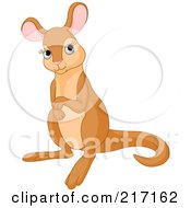 Poster, Art Print Of Cute Baby Kangaroo In Thought
