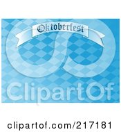 Royalty Free RF Clipart Illustration Of A Blue Diamond Oktoberfest Background With A Banner