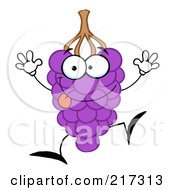 Poster, Art Print Of Happy Purple Grape Character