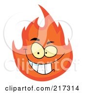 Poster, Art Print Of Grinning Flame Character