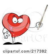 Poster, Art Print Of Red Heart Using A Pointer Stick
