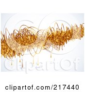 Royalty Free RF Clipart Illustration Of Golden Cables Over Gray And White