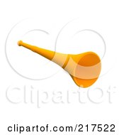 Royalty Free RF Clipart Illustration Of A 3d Orange Megaphone Trumpet