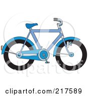Poster, Art Print Of Blue Bicycle In Profile