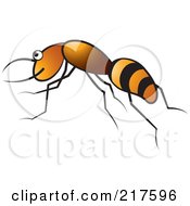 Royalty Free RF Clipart Illustration Of A Black And Orange Ant by Lal Perera