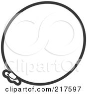 Royalty Free RF Clipart Illustration Of An Outlined Inflated Balloon by Lal Perera