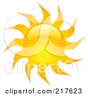 Poster, Art Print Of Shiny Orange Hot Summer Sun Design Element - 11